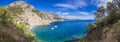 Panoramic picture of lovely Platja des Coll Baix Royalty Free Stock Photo
