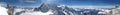 Panoramic picture of Mont Blanc, french Alps Royalty Free Stock Photo