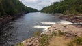Panoramic picture of the Recollet Falls of the French River Royalty Free Stock Photo