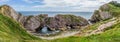 Panoramic picture of the Stair Hole, near Lulworth in Dorset, England Royalty Free Stock Photo
