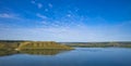 Panoramic picturesque summer nature landscape travel photography vivid colorful green yellow hill land country side space near