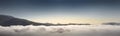 Panoramic picturesque Sunrise In The Mountains Of The Elbrus Reg