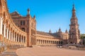 Panoramic of the `Plaza de EspaÃÂ±a` in Seville