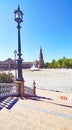 Panoramic of Plaza EspaÃ±a or MarÃ­a Luisa Park square in Seville