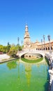 Panoramic of Plaza EspaÃ±a or MarÃ­a Luisa Park square in Seville