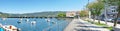 Panoramic of Puentedeume, A Coruna, Galicia Royalty Free Stock Photo
