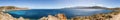 Panoramic of Revellata lighthouse and Calvi in Corsica Royalty Free Stock Photo