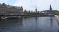 Panoramic of the river that crosses Copenhagen Center - Denmark