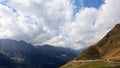 Panoramic Road between Italy and switzerland in Saint Gotthard Pass