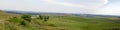 Panoramic road to the fields