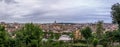 Panoramic Rome aerial cityscape view from Pincian Hill - Rome, Italy Royalty Free Stock Photo