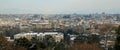 Panoramic of rome under snow Royalty Free Stock Photo