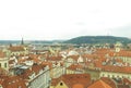 Panoramic of the rooftops of Prague Royalty Free Stock Photo