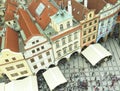 Panoramic of the rooftops of Prague Royalty Free Stock Photo