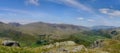 Panoramic from Rosthwaite Fell over The Combe Royalty Free Stock Photo