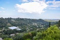 Panoramic rural landscape near the village Saint-Paul-de-Vence, Provence, France Royalty Free Stock Photo