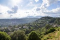 Small houses on a hill near the ancient French village Saint-Paul-de-Vence, Provence Royalty Free Stock Photo