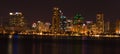 Panoramic of San Diego (night) Royalty Free Stock Photo