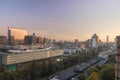 Panoramic of Santiago de Chile in las Condes, view of Parque Ara