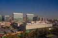 Panoramic of Santiago de Chile in las Condes, view of Parque Ara