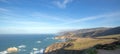 Panoramic scene of Big Sur with the Bixby Creek bridge in the background - Central Coast of California United States Royalty Free Stock Photo