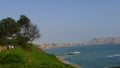 Panoramic scene from Miraflores to Lima bay Royalty Free Stock Photo