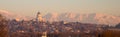 Panoramic Scenic Landscape Salt Lake City Utah Downtown Wasatch Royalty Free Stock Photo