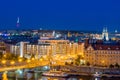 Panoramic scenic view of Prague city skyline, Prague, Czech Republic Royalty Free Stock Photo