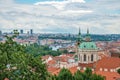 Panoramic scenic view of Prague city skyline, Prague, Czech Republic Royalty Free Stock Photo