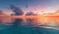 Panoramic sea skyline beach