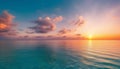 Panoramic sea skyline beach