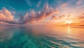 Panoramic sea skyline beach