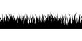 Panoramic seamless grass silhouette Royalty Free Stock Photo