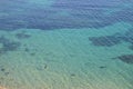 Panoramic seascape : beach with palette of blue. Mallorca, Spain