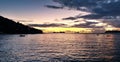 Panoramic Seascape Sunset in Croatia Royalty Free Stock Photo