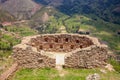 Panoramic shot of ancient Incan Fort in The Ruins of Pisac City in Sacred Valley in Cuzco, Peru Royalty Free Stock Photo