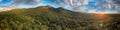 Panoramic shot of the beautiful famous Table Rock in South Carolina