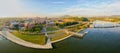 Panoramic shot of a beautiful island with a lot of buildings near the sea in Chattanooga, Tennessee Royalty Free Stock Photo