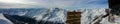 Panoramic shot of the beautiful snowy mountains in Maso Corto