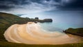 Panoramic shot of the breathtaking Playa de Torimbia beach located in Niembru, Spain