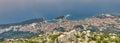 Panoramic shot of the city of Makarska, Croatia