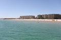 Panoramic shot of the Glenelg Beach Adelaide in Australia Royalty Free Stock Photo