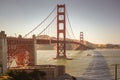 A panoramic shot of the Golden Gate Bridge in San Francisco, United States of America aka USA Royalty Free Stock Photo