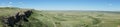 Panoramic shot of Head-Smashed-In Buffalo Jump Spring Canad Royalty Free Stock Photo