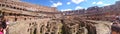 Panoramic shot of the historic Colosseum building in Rome, Italy
