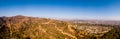Panoramic shot of Holywood district, Los Angeles