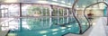 Panoramic shot of the indoor swimming pool of Corby International