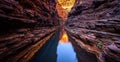 Panoramic shot of the Karijini National Park Western Australia Royalty Free Stock Photo