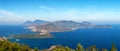 panoramic shot of lipari aeolian island