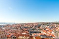 Panoramic shot of Lisbon cityscape, Portugal Royalty Free Stock Photo